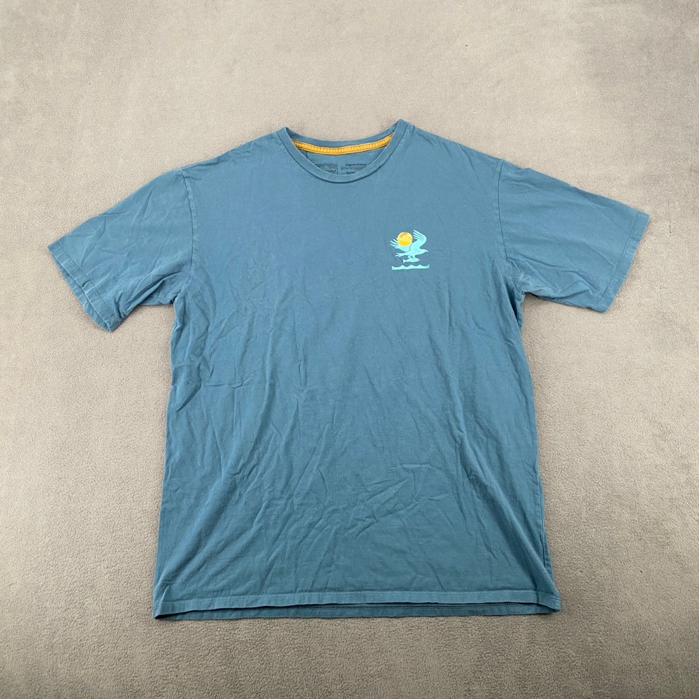 Patagonia Mens Wild Fish Wild Waters Organic Cotton Graphic T-Shirt Blue Medium